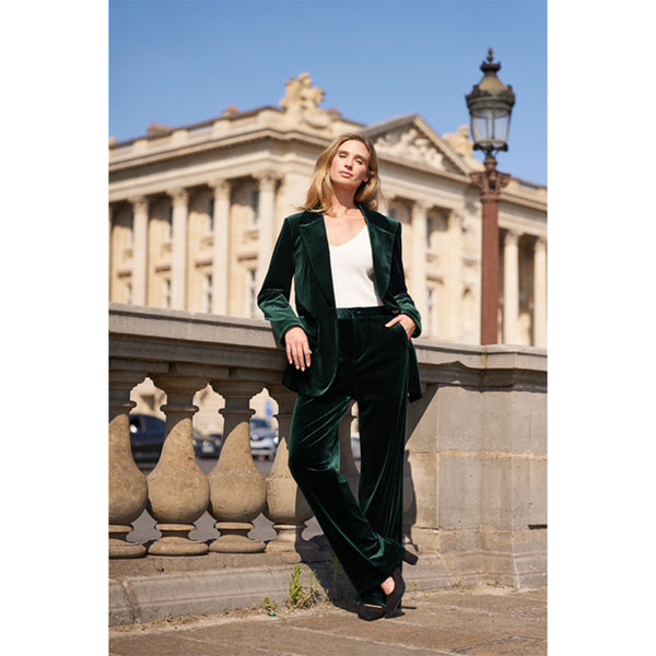 Millie Velvet Trousers - Green