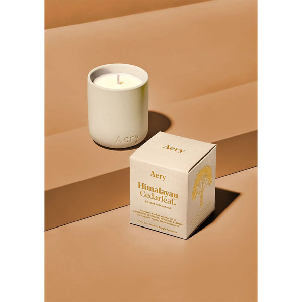 Mini Himalayan Cedarleaf Scented Fernweh Candle - Beige Clay