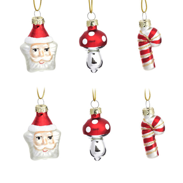 Mini Scandi Shaped Baubles - Set Of 6