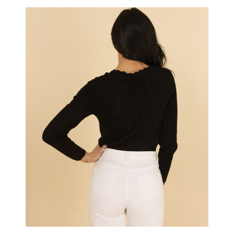 Moni Knitted Top - Black