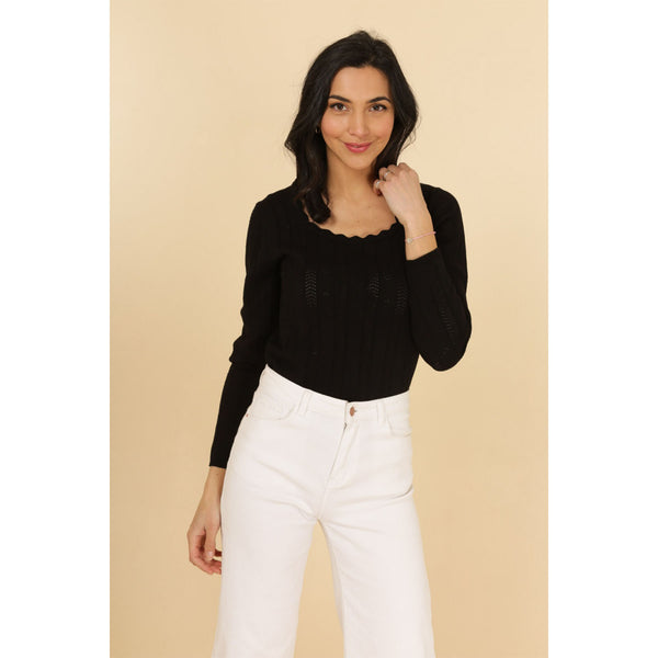 Moni Knitted Top - Black