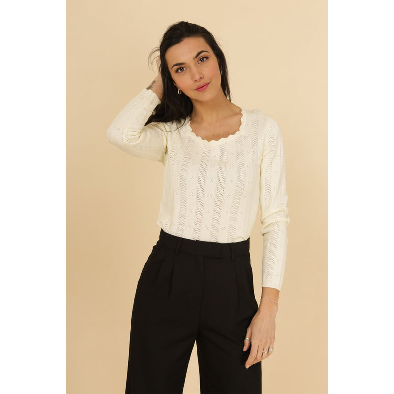 Moni Knitted Top - Ecru