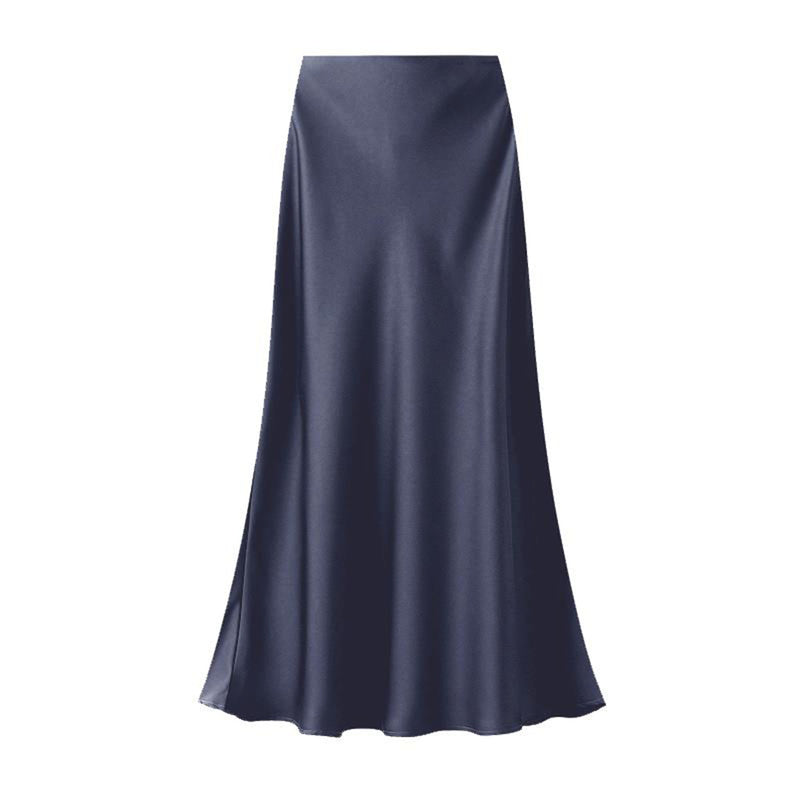 Anna Satin Skirt - Navy