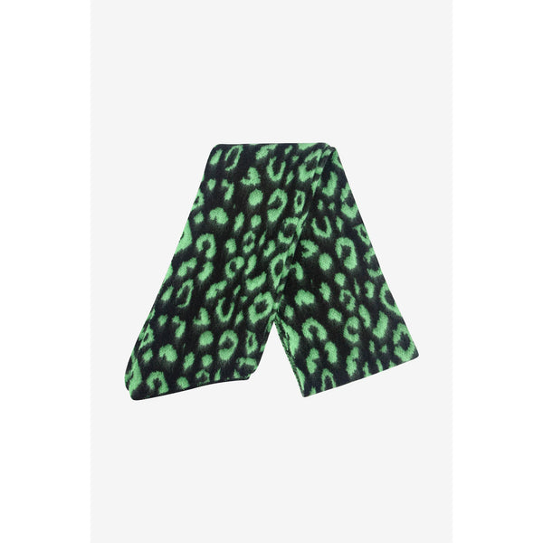 Nico Heavyweight Scarf - Black Lime Leopard
