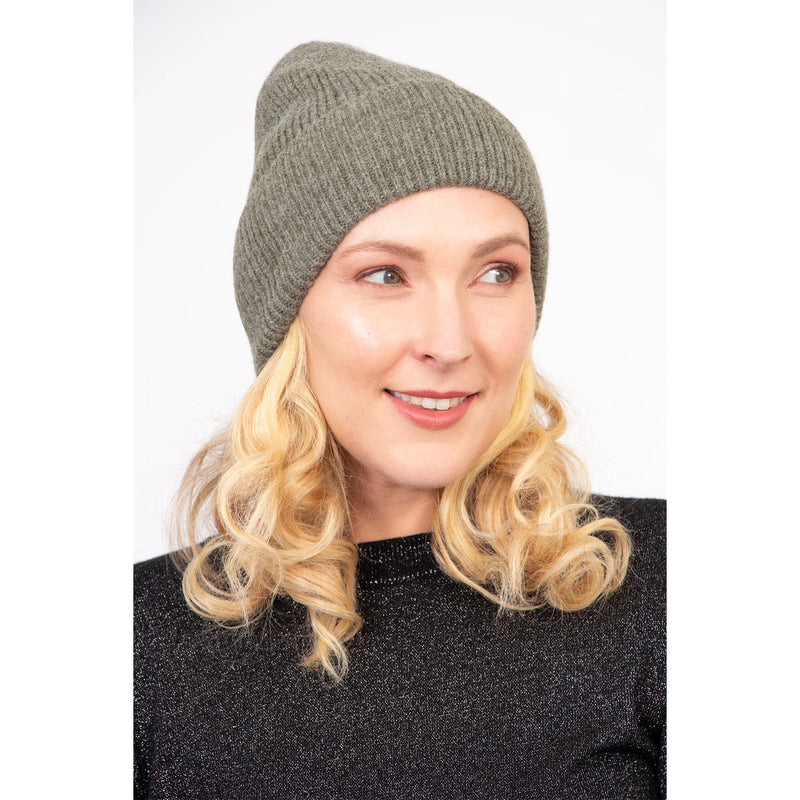 Noelle Plain Beanie - Khaki