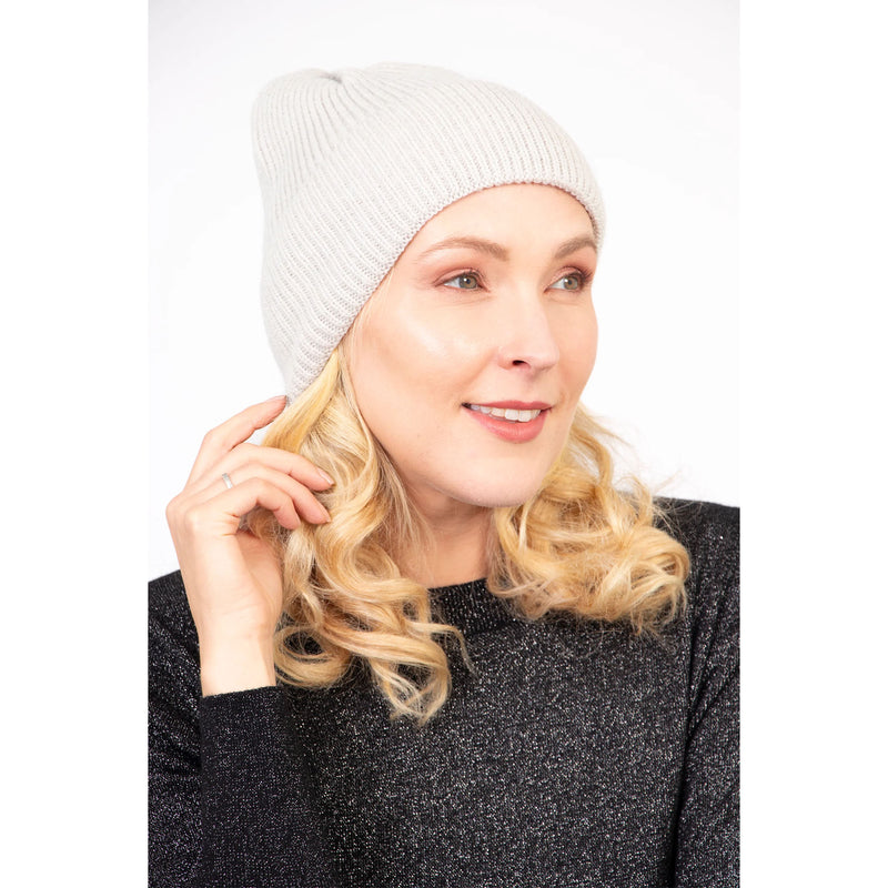 Noelle Plain Beanie - Light Grey