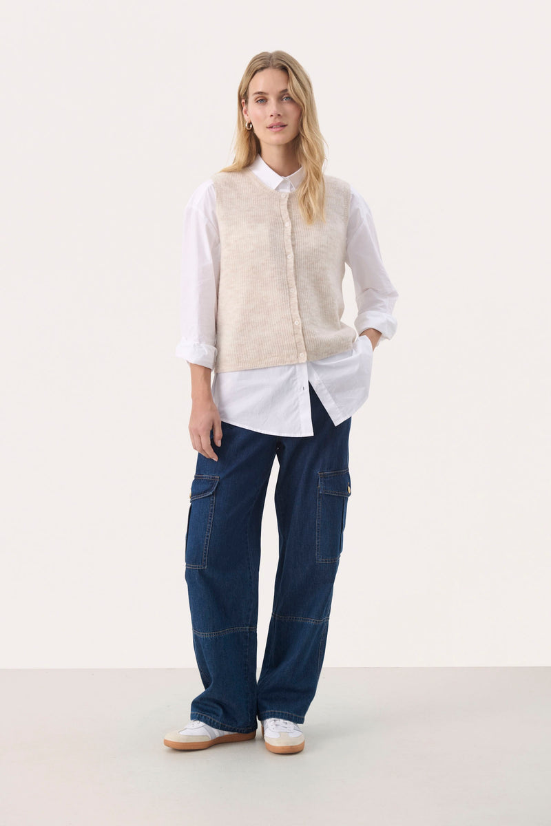 Pimira Sleeveless Knit - Birch Melange