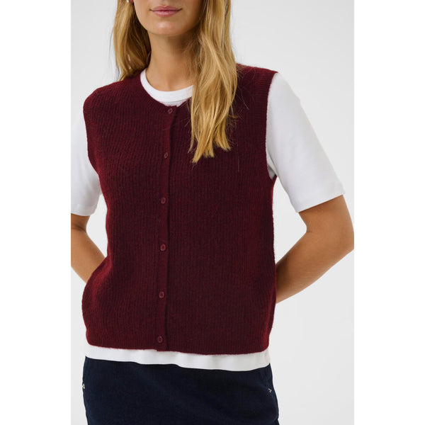 Pimira Knitted Vest - Tawny Port