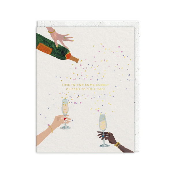 Pop Some Bubbly Engagement Card