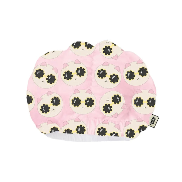 Purr-fect Hair Pink Cat Shower Cap