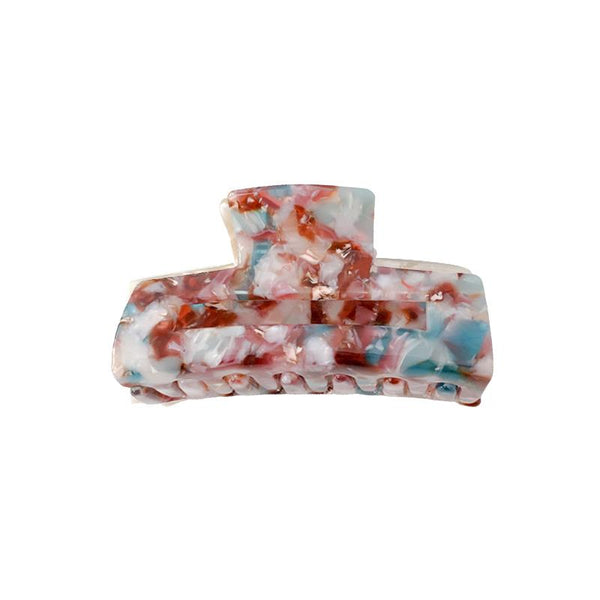 Resin Claw Hair Clip - Red & Blue