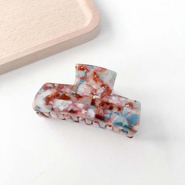 Resin Claw Hair Clip - Red & Blue