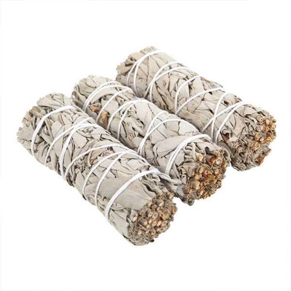 White Sage Smudge Stick Wands - Set of 3