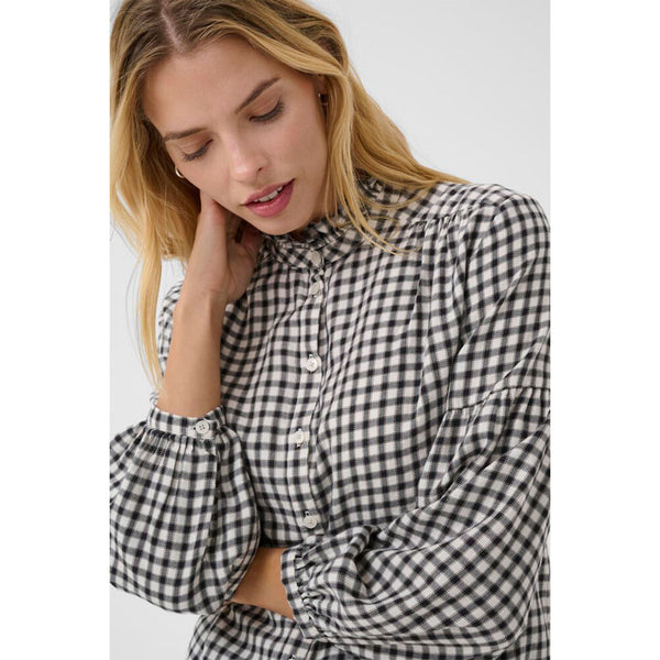 Samilla Shirt - Dark Navy Mini Check