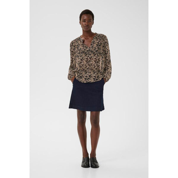 Sandy Blouse - Black Flower Bouquet Print