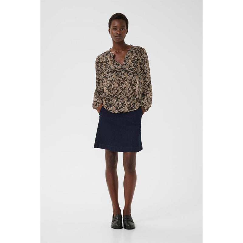Sandy Blouse - Black Flower Bouquet Print