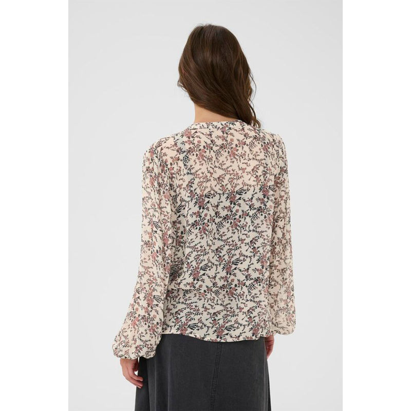 Sandy Blouse - Whitecap Gray Flower Bouquet
