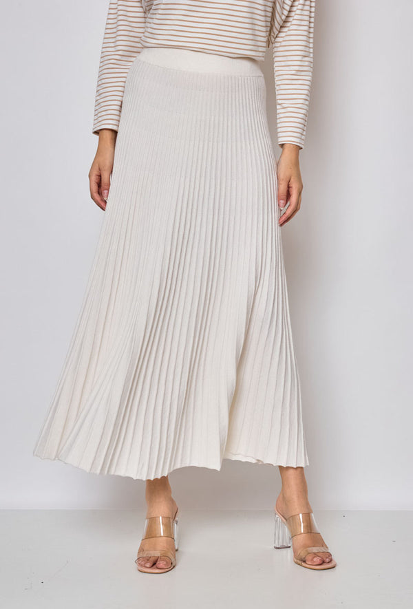 Serena Knitted Skirt - Ecru