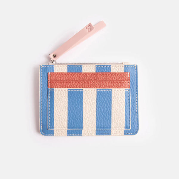Short Patch Purse - Blue Stripe