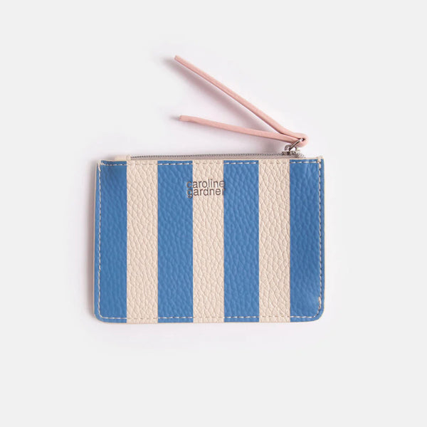 Short Patch Purse - Blue Stripe
