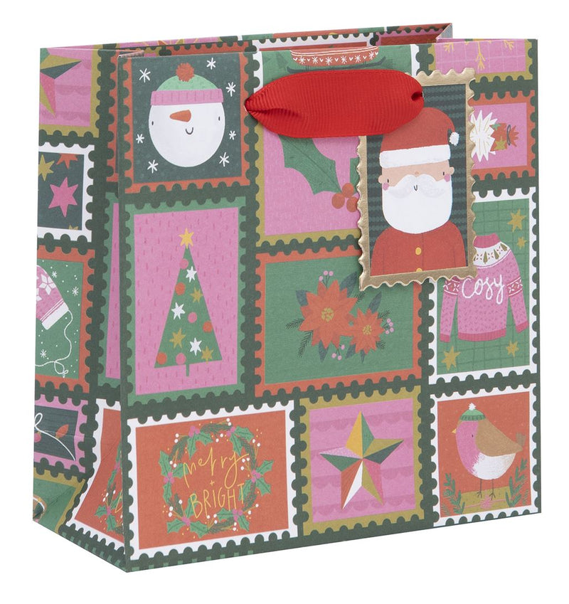 Small Christmas Gift Bag - North Pole Stamps