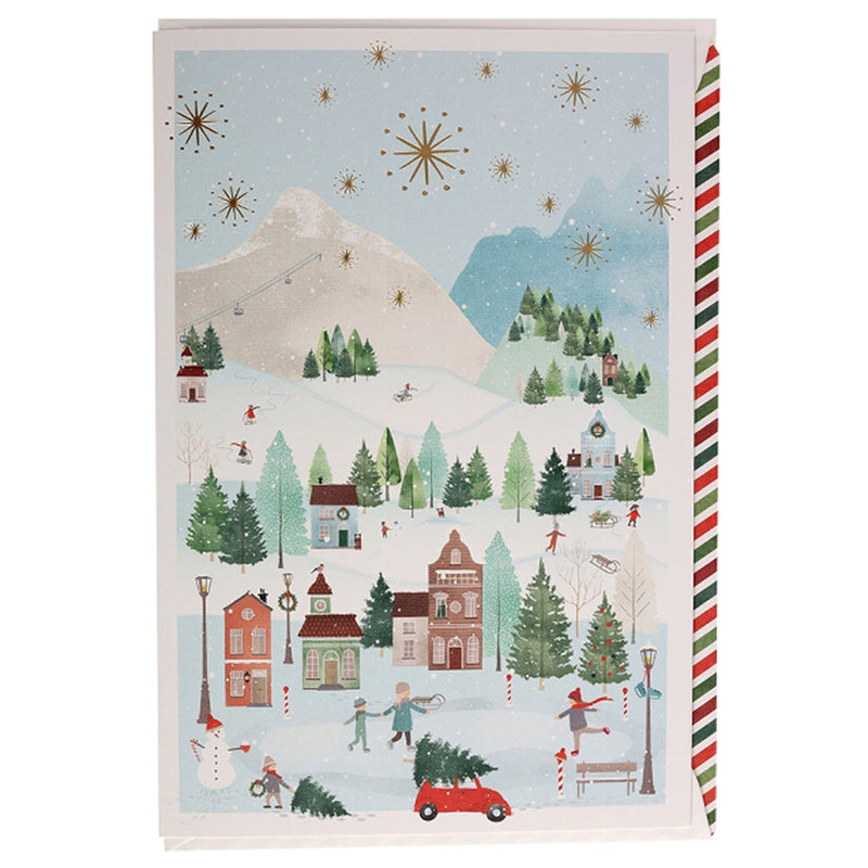Snow Town Christmas Card