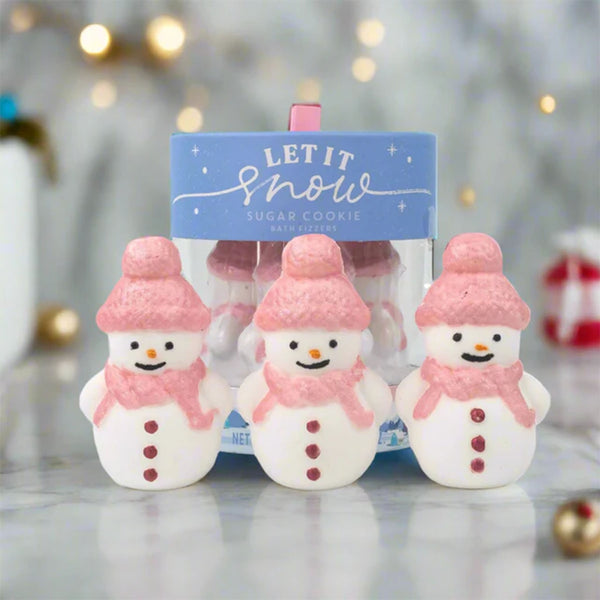 Snowman Sugar Cookie Bath Fizzers
