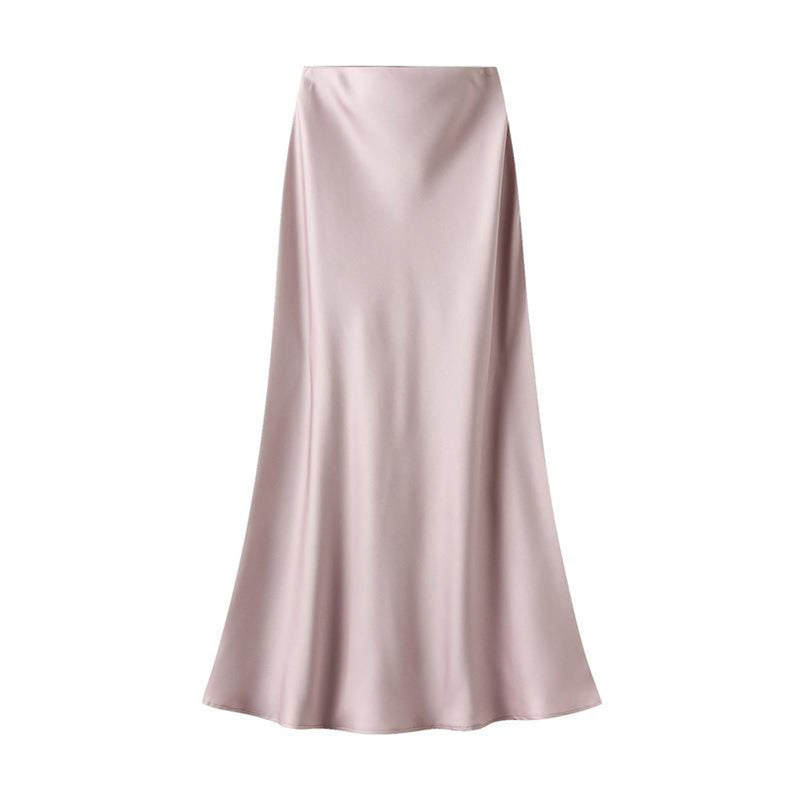 Anna Satin Skirt - Soft Pink