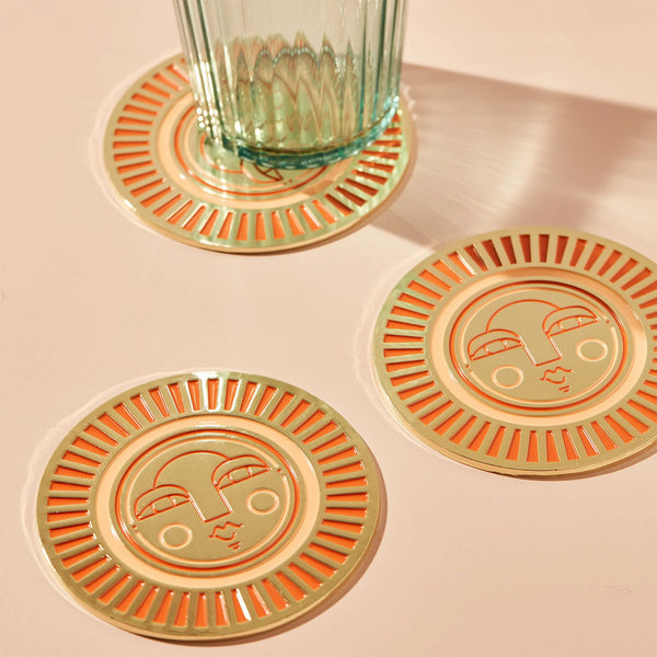 Sol Coasters - Peachy Orange