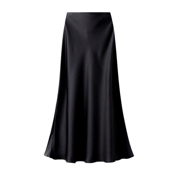 Anna Satin Skirt - Black