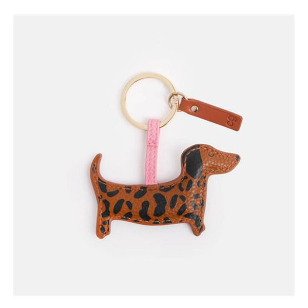 Tan Leopard Sausage Dog Keyring