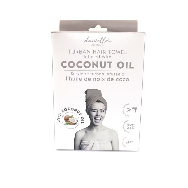 Taupe Infused Hair Turban - Coconut Oil