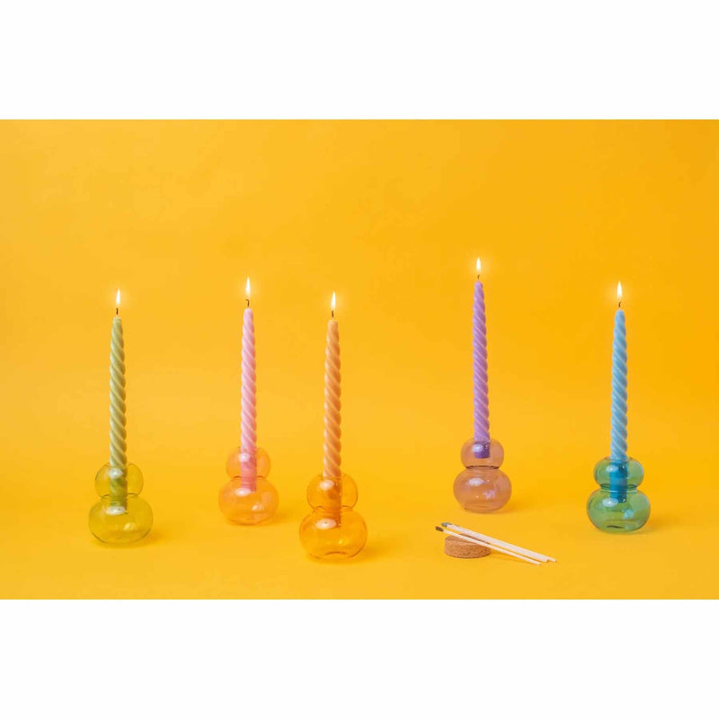 Twisted Taper Candles - Golden