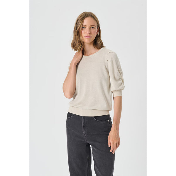 Varaia Knitted Top - Whitecap Gray