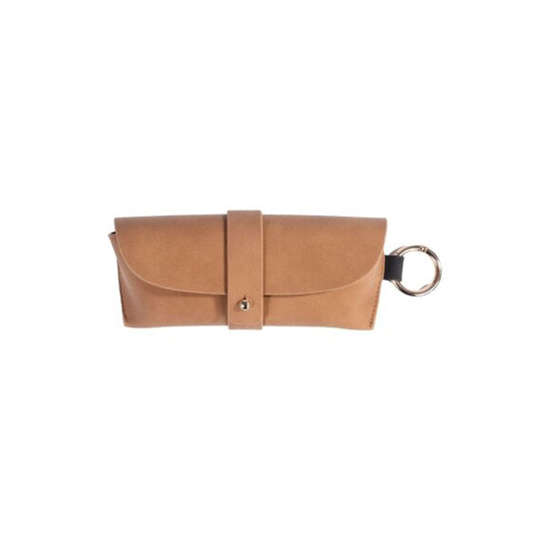 Vegan Leather Glasses Case - Light Brown