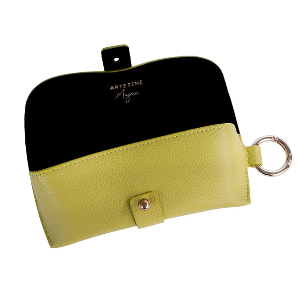 Vegan Leather Glasses Case - Lime