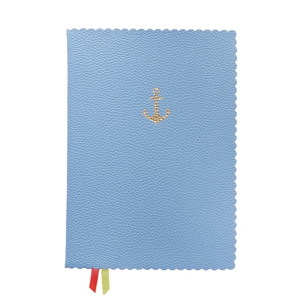 Vegan Leather Notebook - Anchor Blue