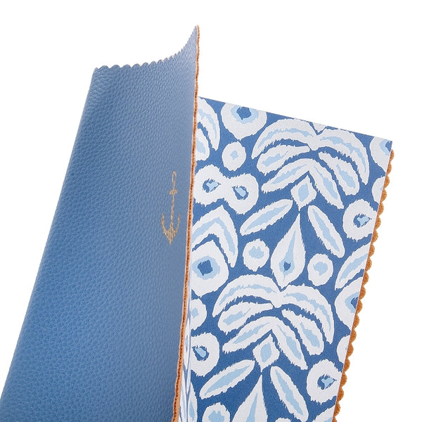 Vegan Leather Notebook - Anchor Blue