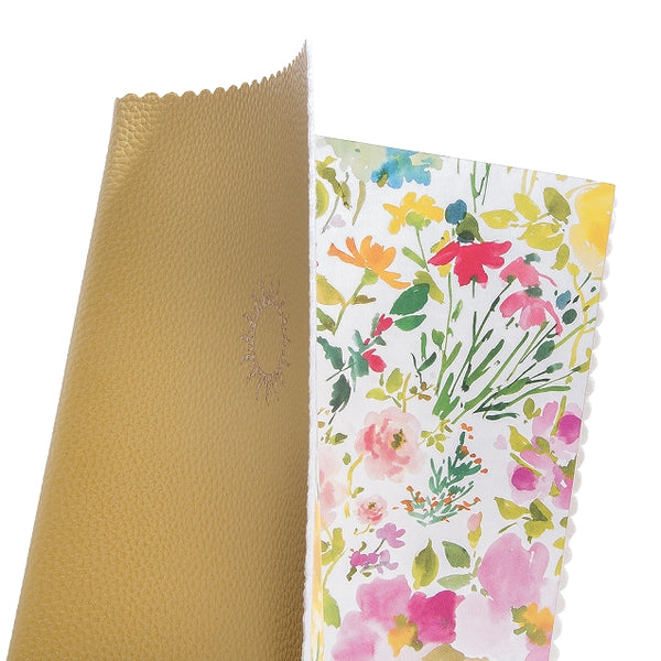 Vegan Leather Notebook - Yellow Gold Sun