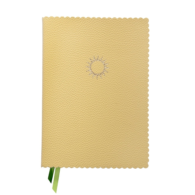 Vegan Leather Notebook - Yellow Gold Sun