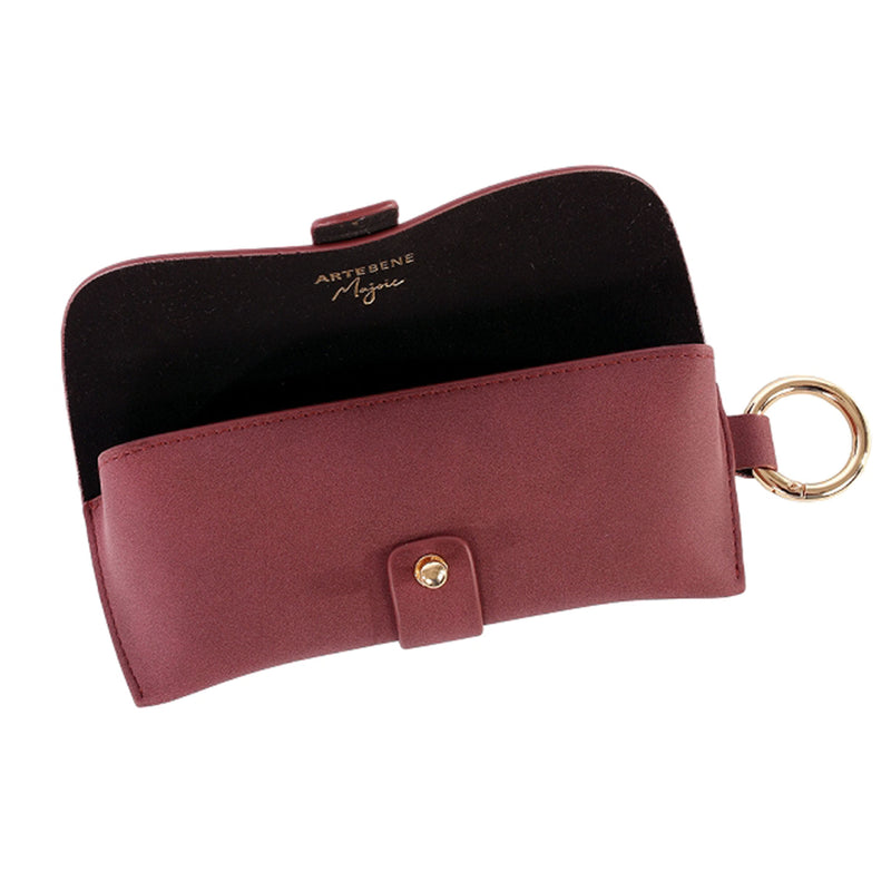 Vegan Leather Glasses Case - Burgundy