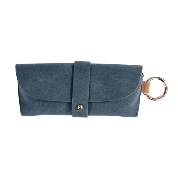 Vegan Leather Glasses Case - Navy Blue
