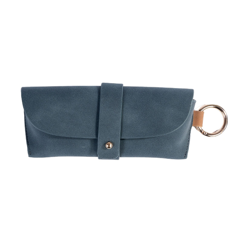 Vegan Leather Glasses Case - Navy Blue