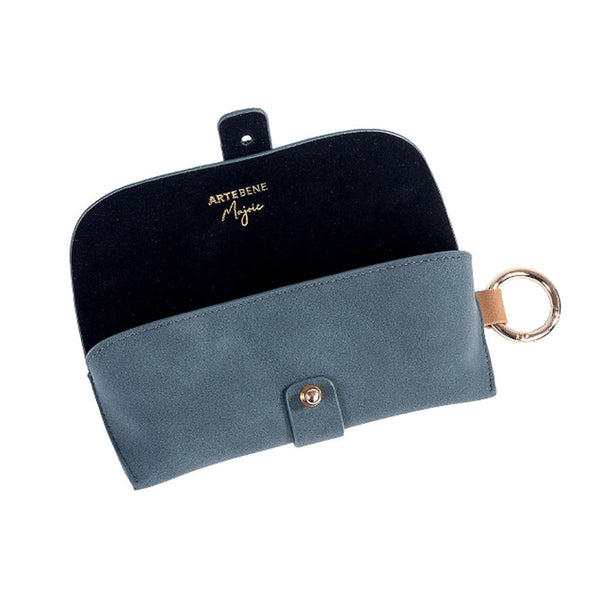 Vegan Leather Glasses Case - Navy Blue