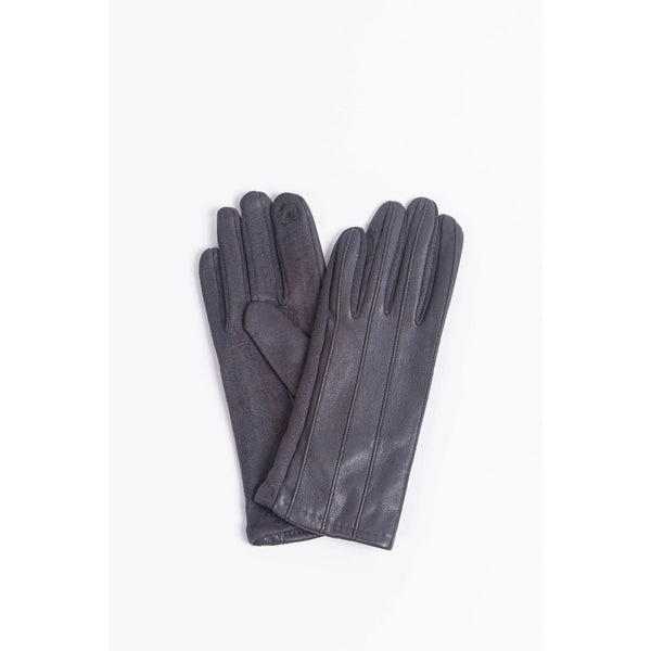 Vegan Leather Gloves - Grey Vertical