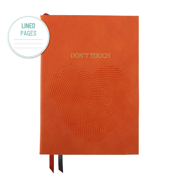 Vegan Leather Notebook - Orange Don't Touch