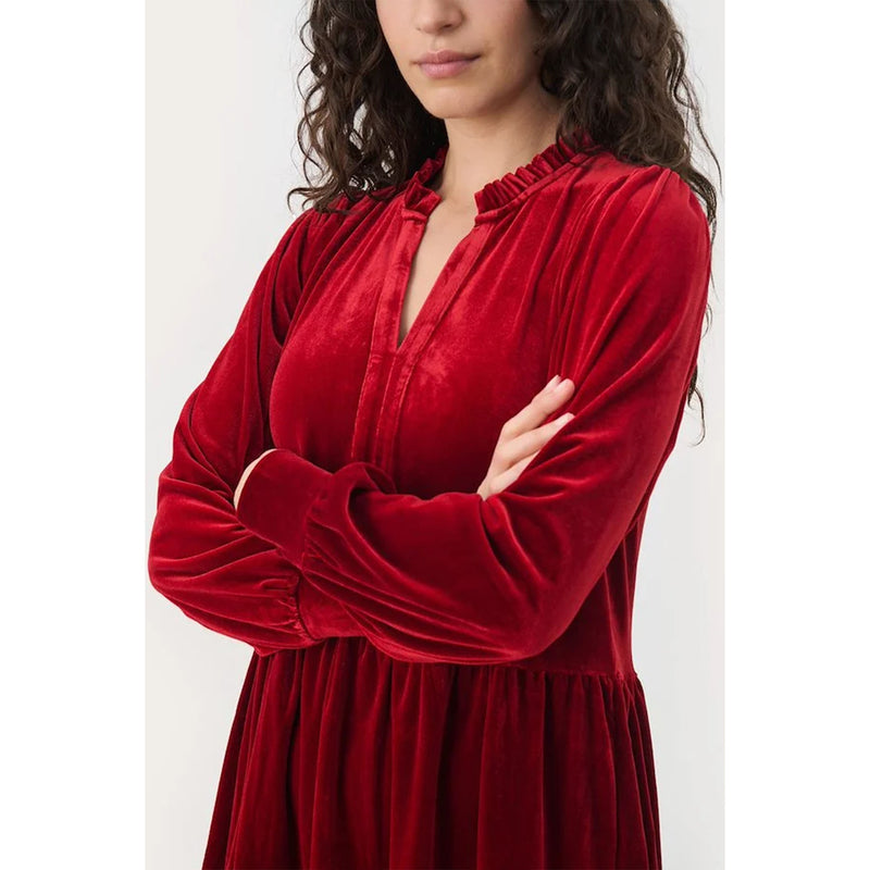 Viggase Dress - Rhythmic Red