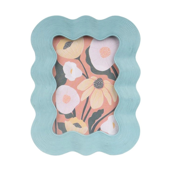 Wave Photo Frame - Aqua Blue