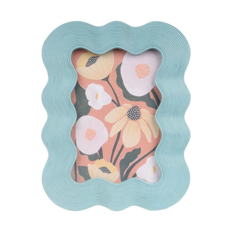 Wave Photo Frame - Aqua Blue