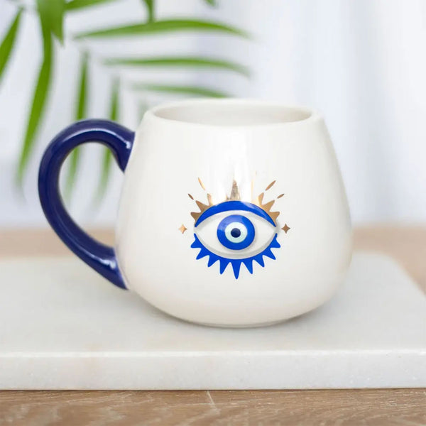 All Seeing Eye Rounded Mug - White